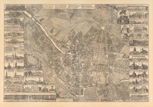 Mapa de Berlín mostrando edificios de interés, 1773